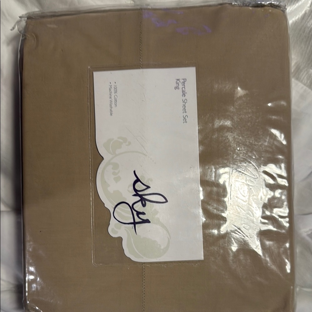 Sky Tan Percale Sheet Set King